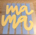 Blue and yellow mama