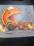 Turkeys and pie