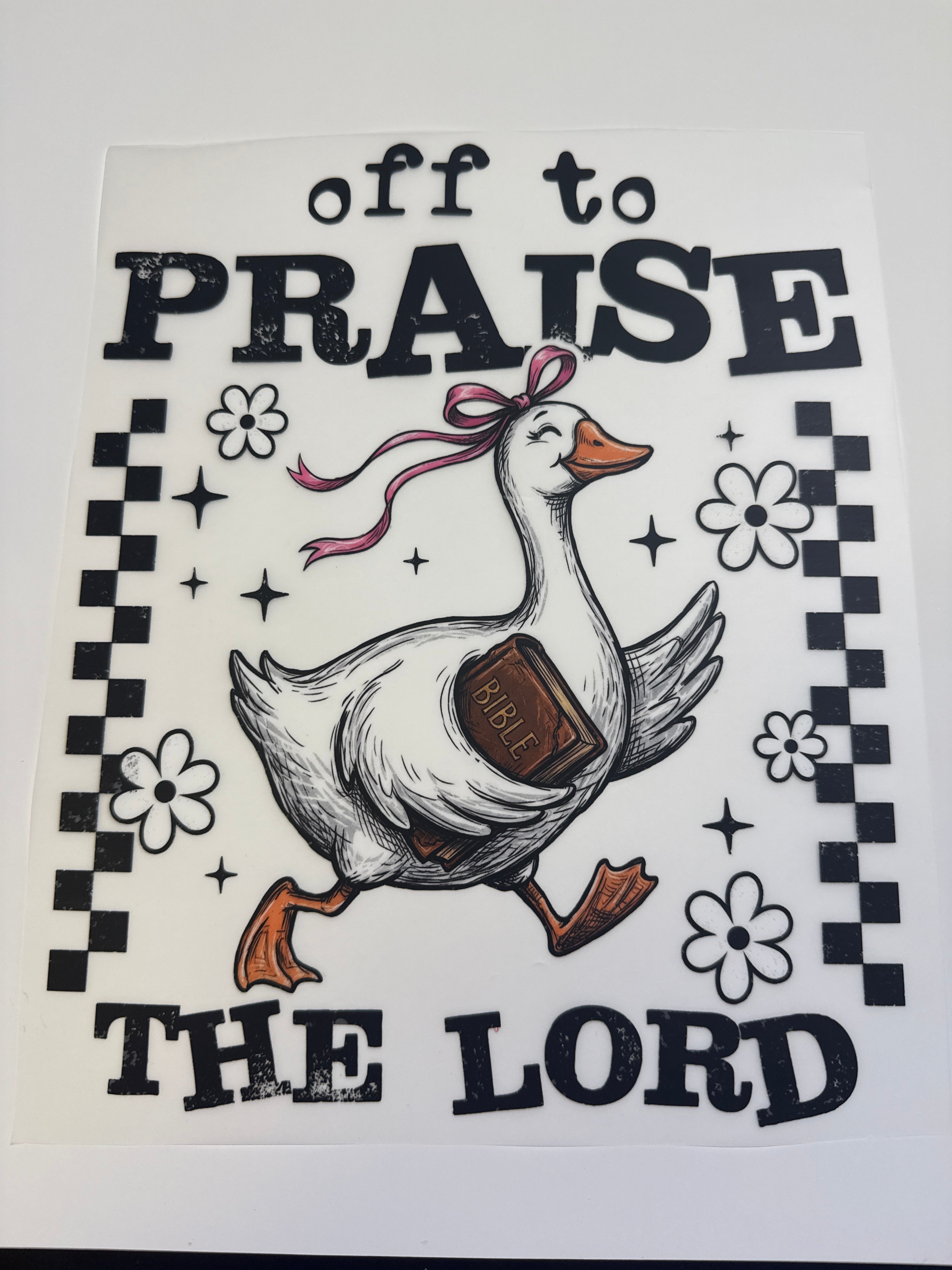 Off to praise the Lord