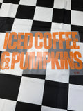 Iced coffee and pumpkins