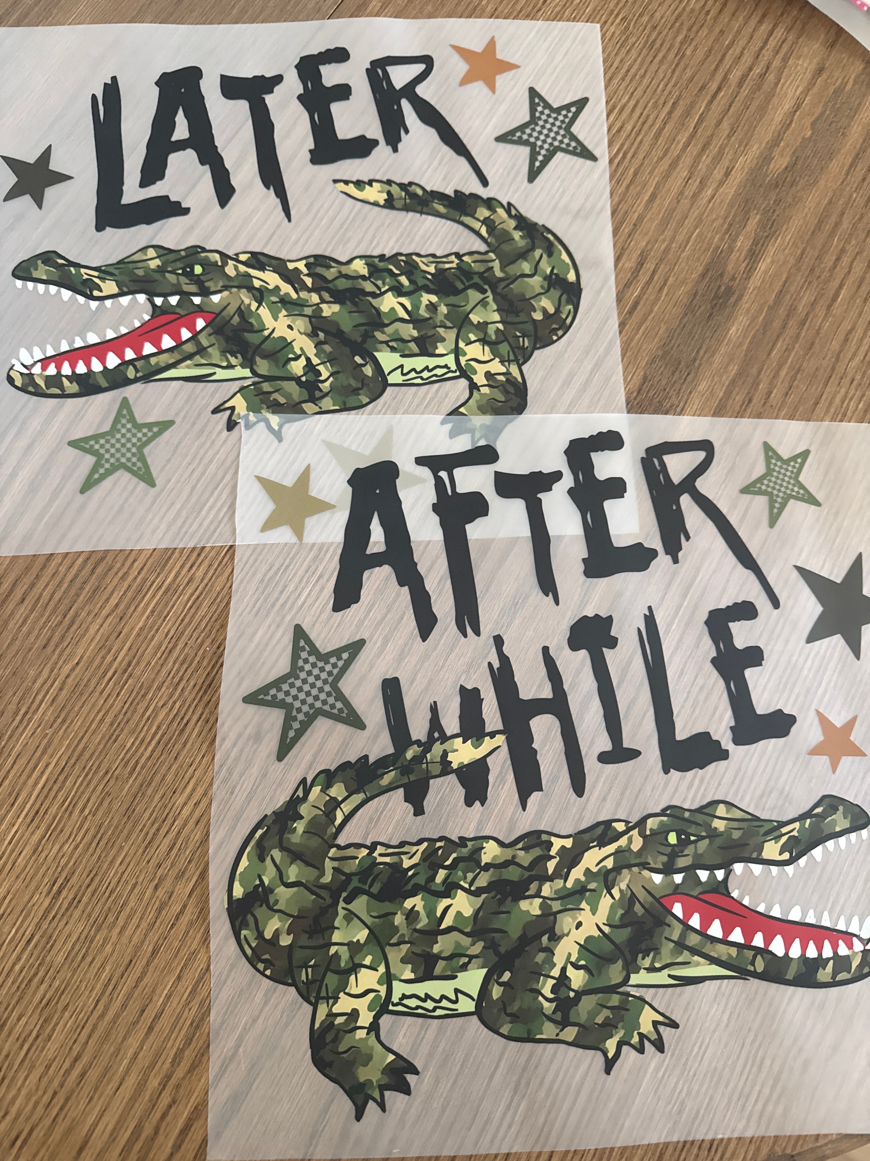 Later gator / after awhile crocodile front and back