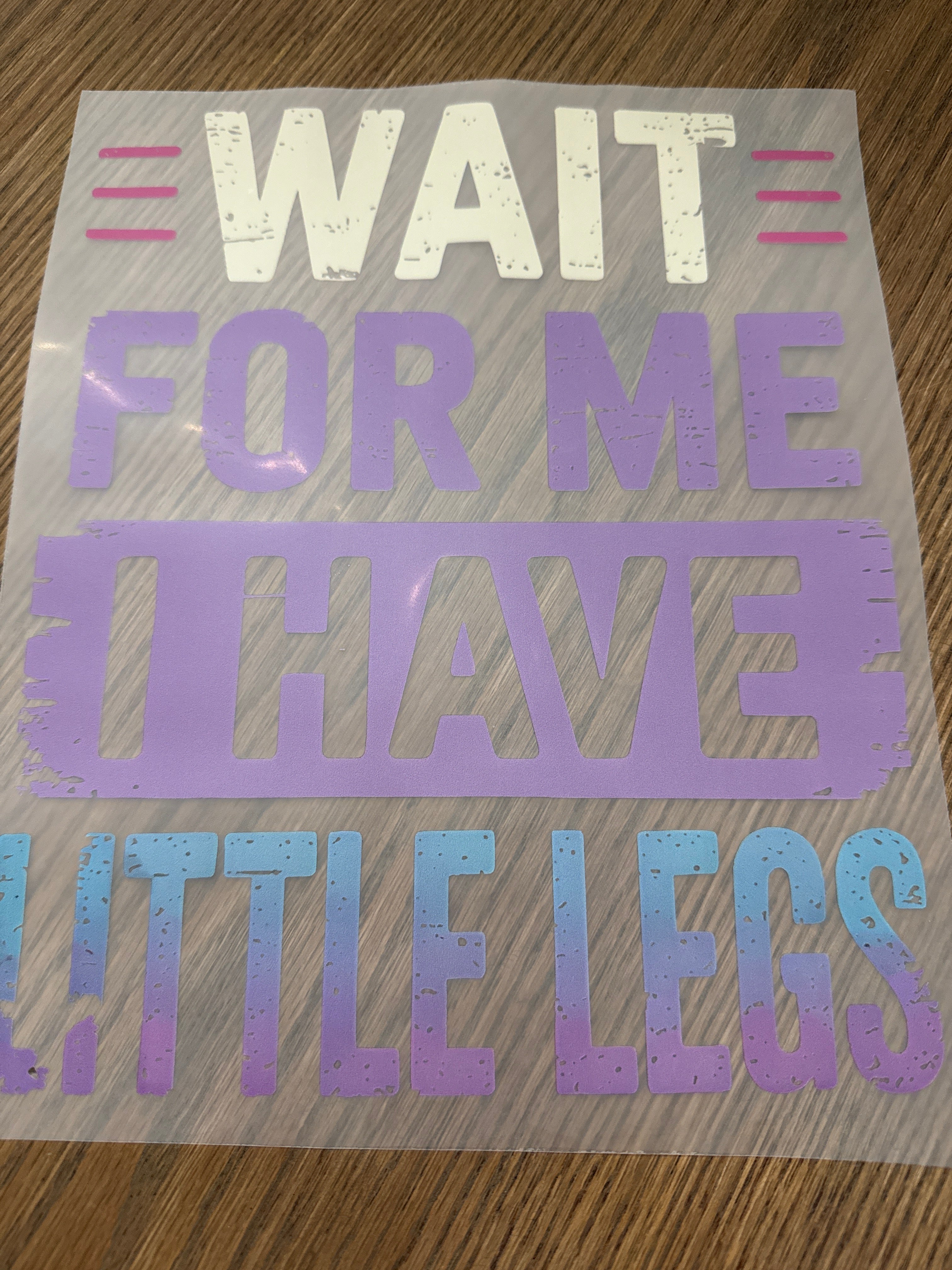 Wait for me I have little legs