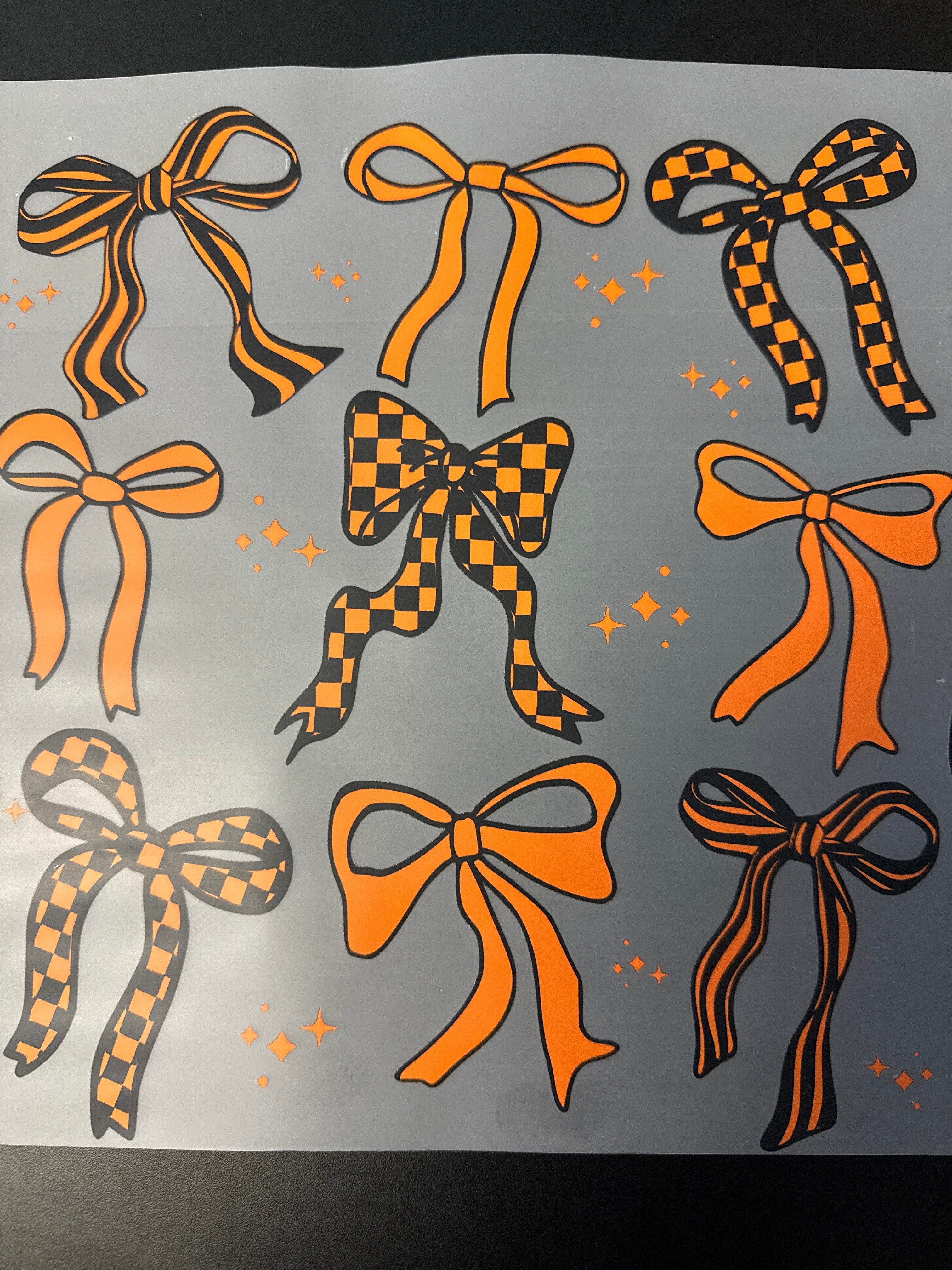 Orange bows