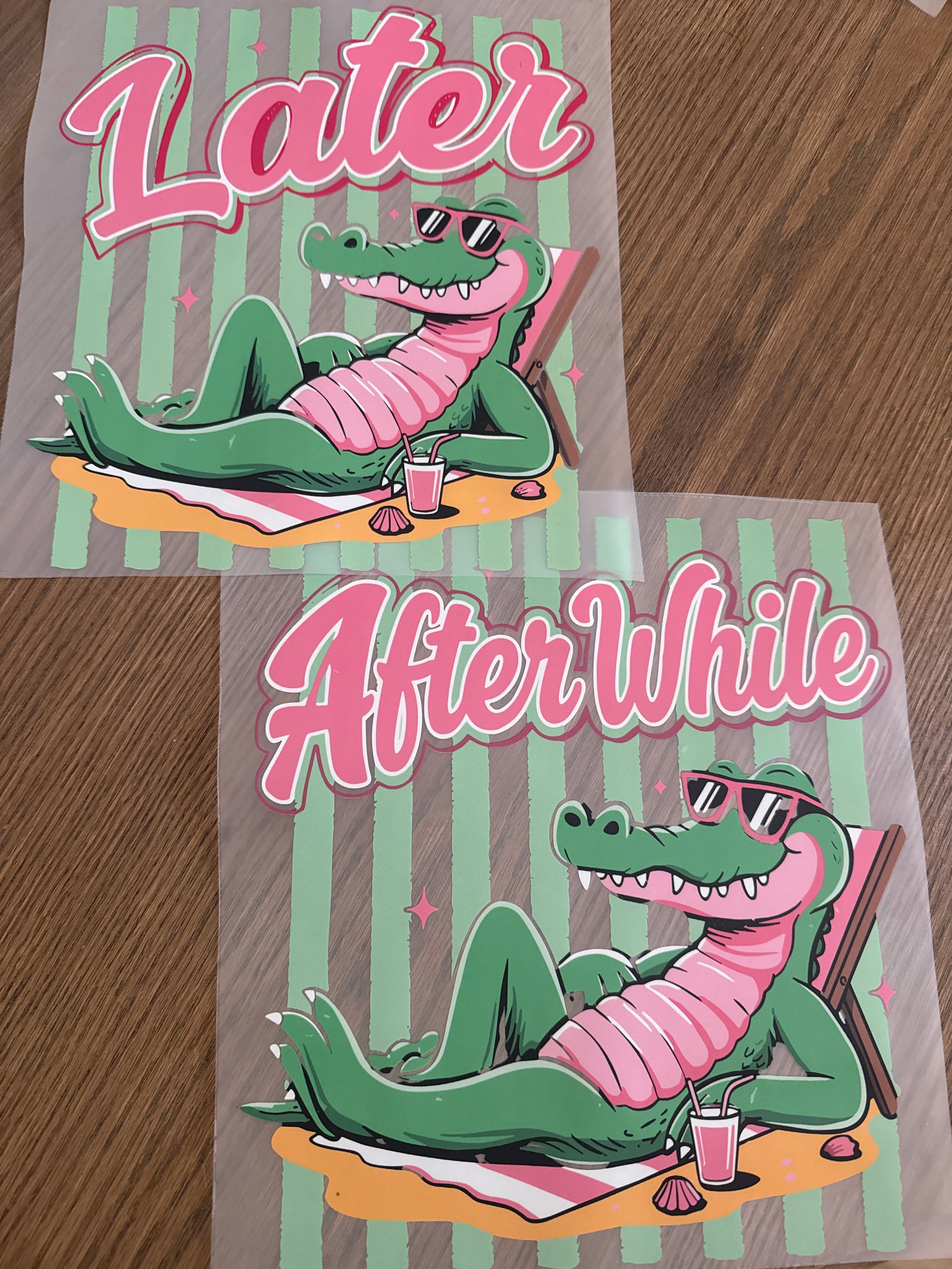 Later / after while front and back
