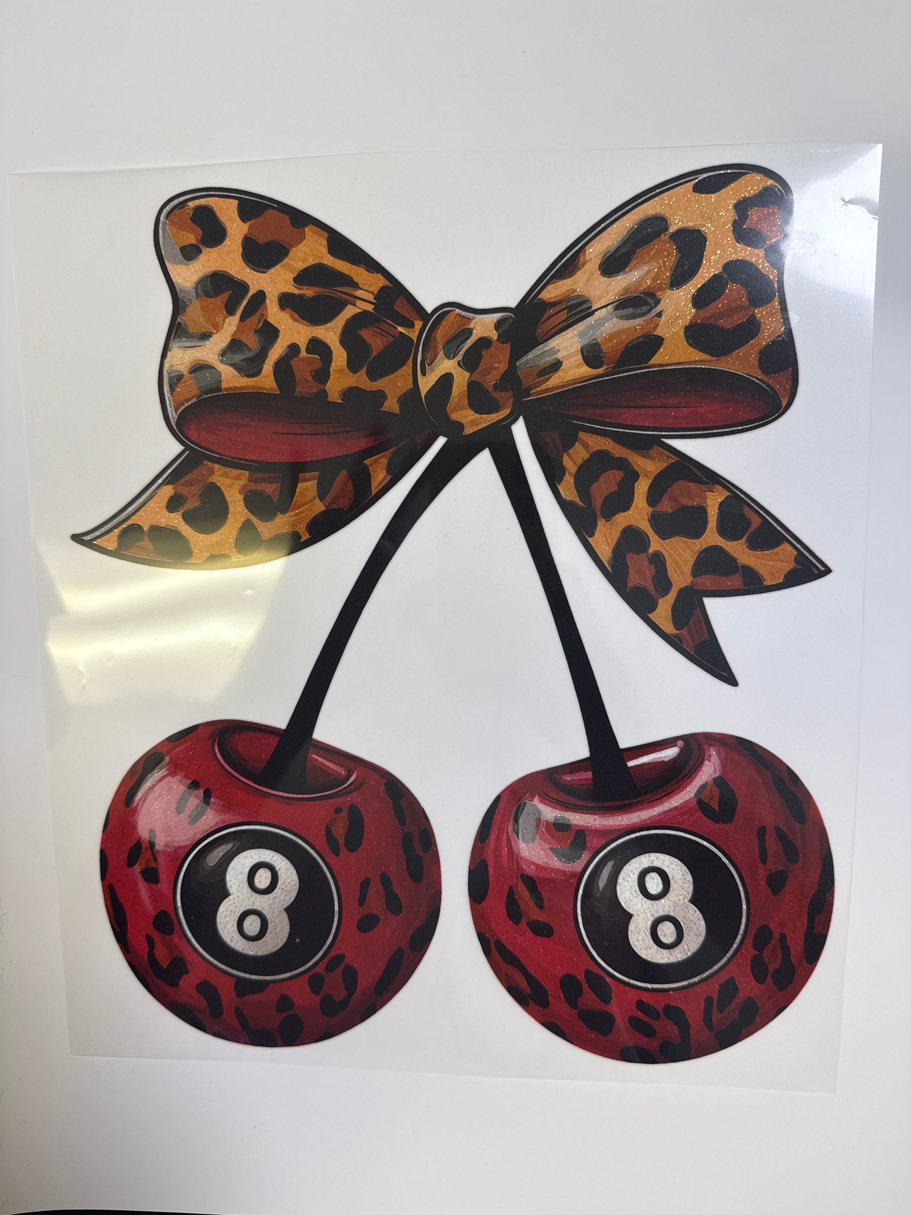 Cheetah cherry glitter