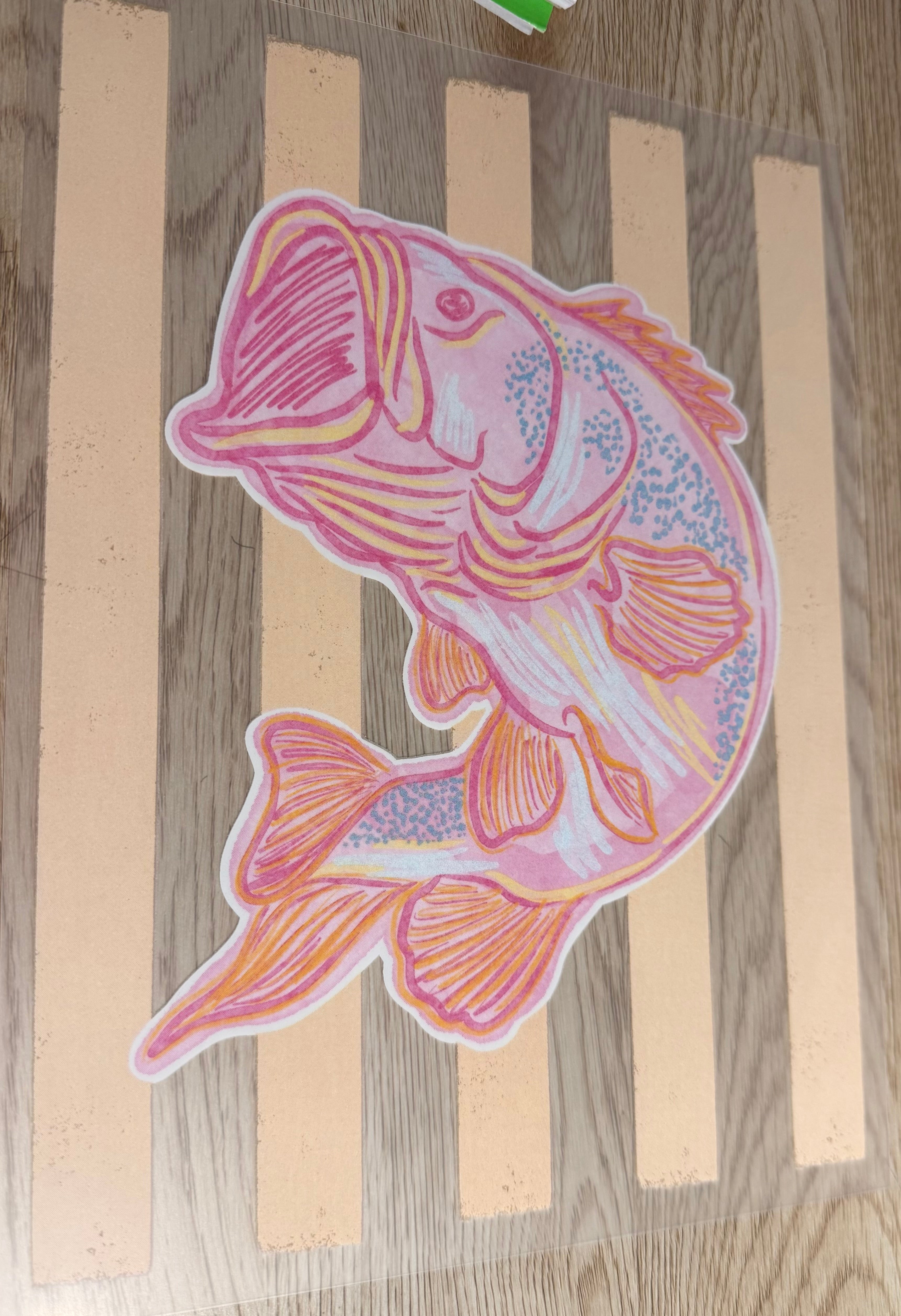 Yellow and pink bass