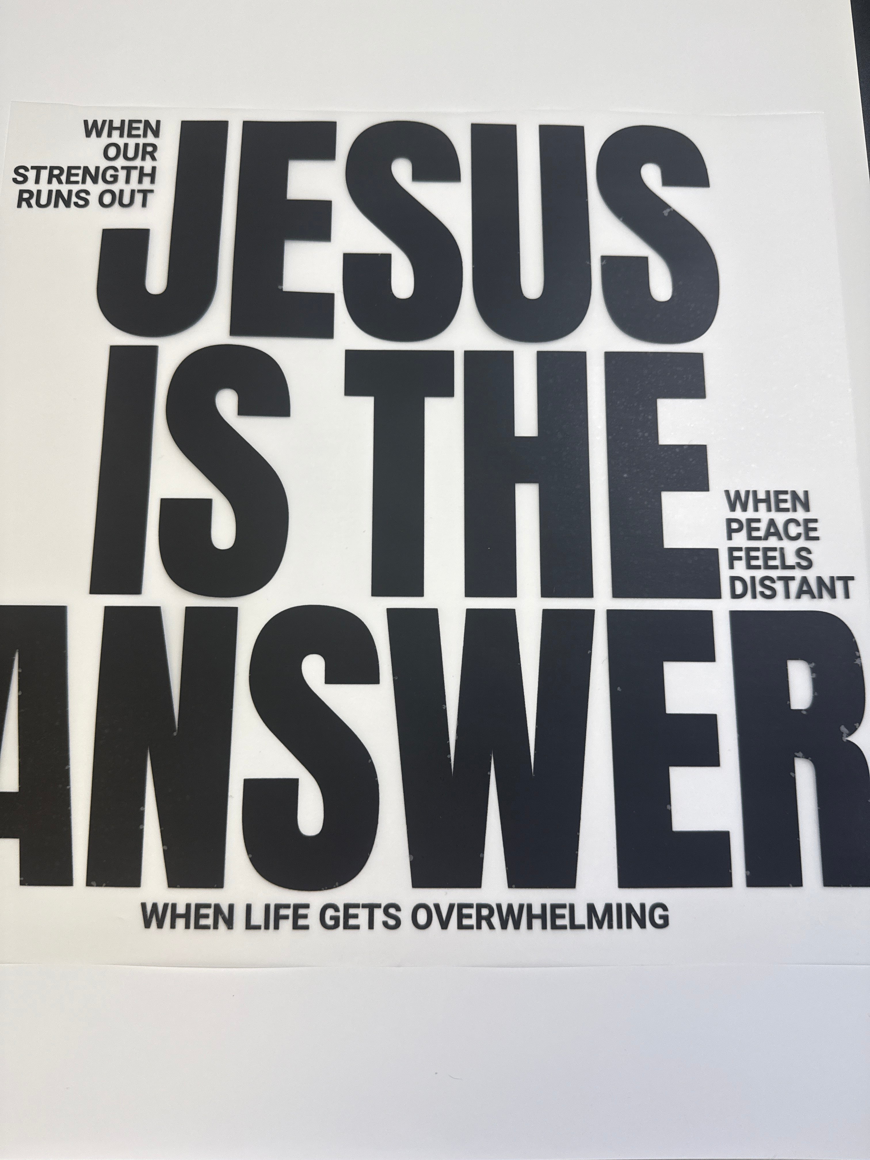 Jesus is the answer