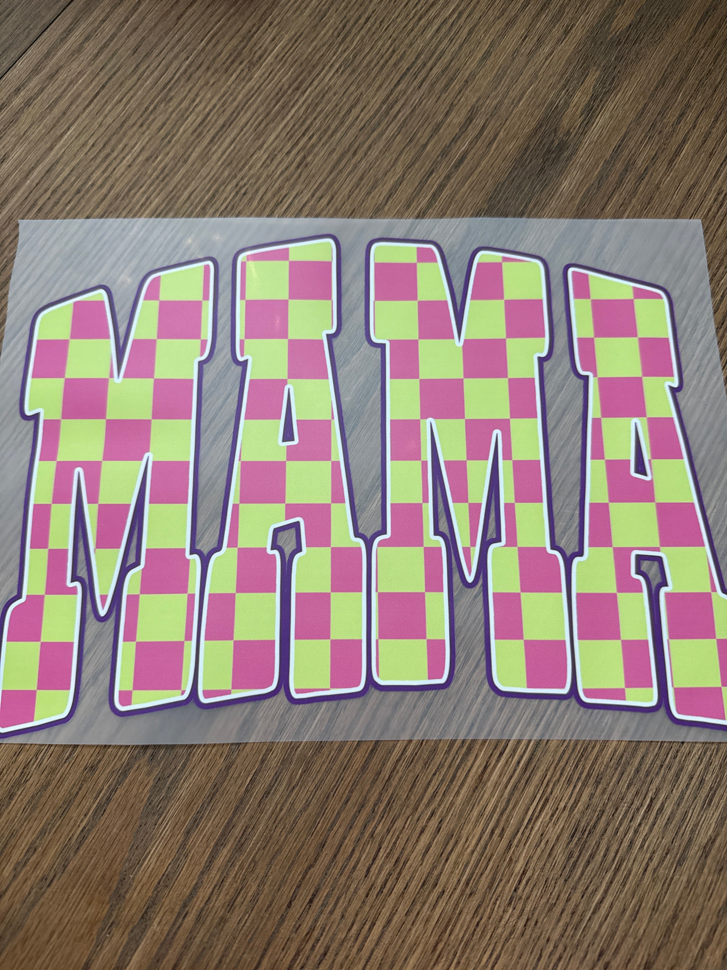 Neon checker mama