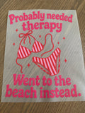 Therapy/ beach instead