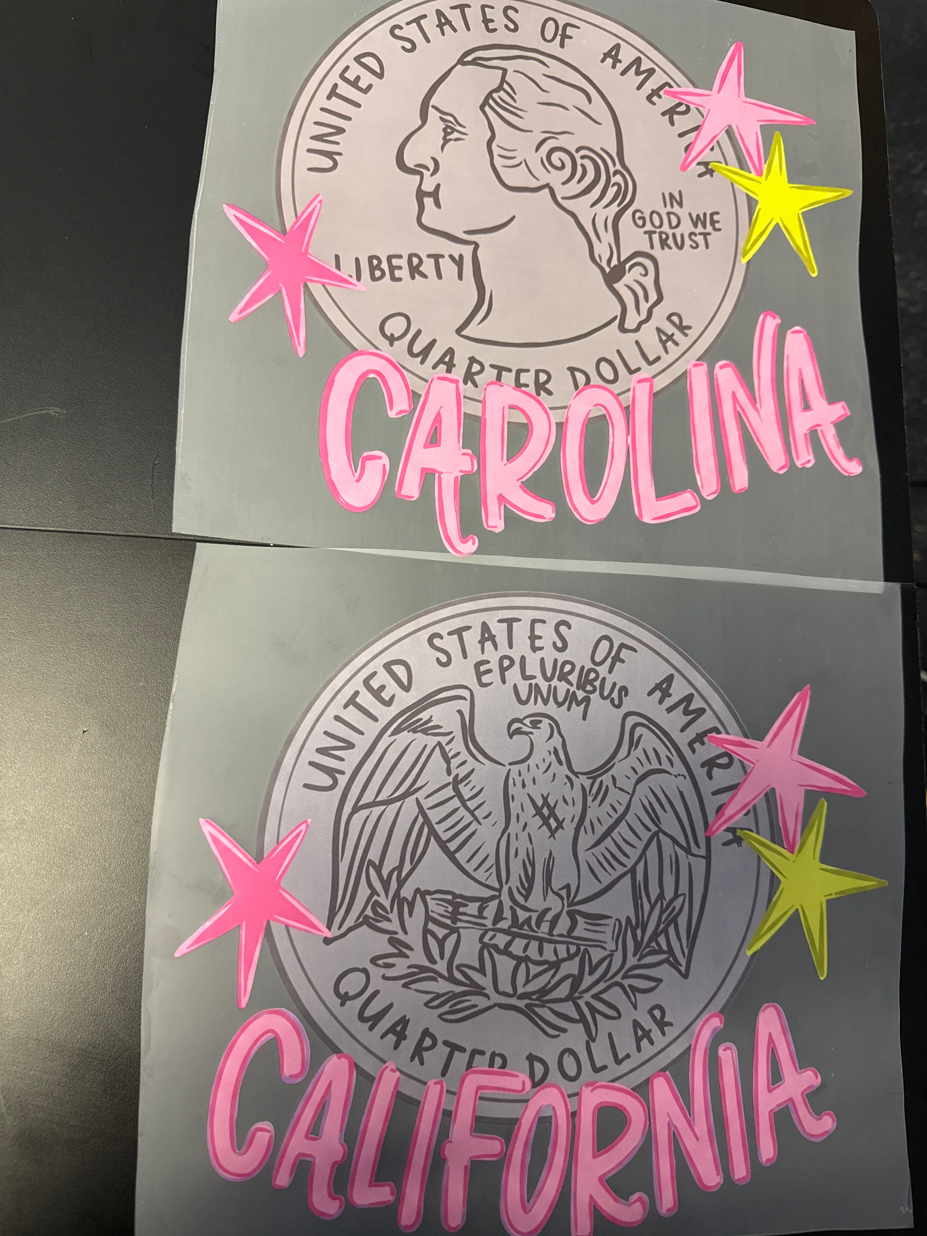 Heads Carolina tails California