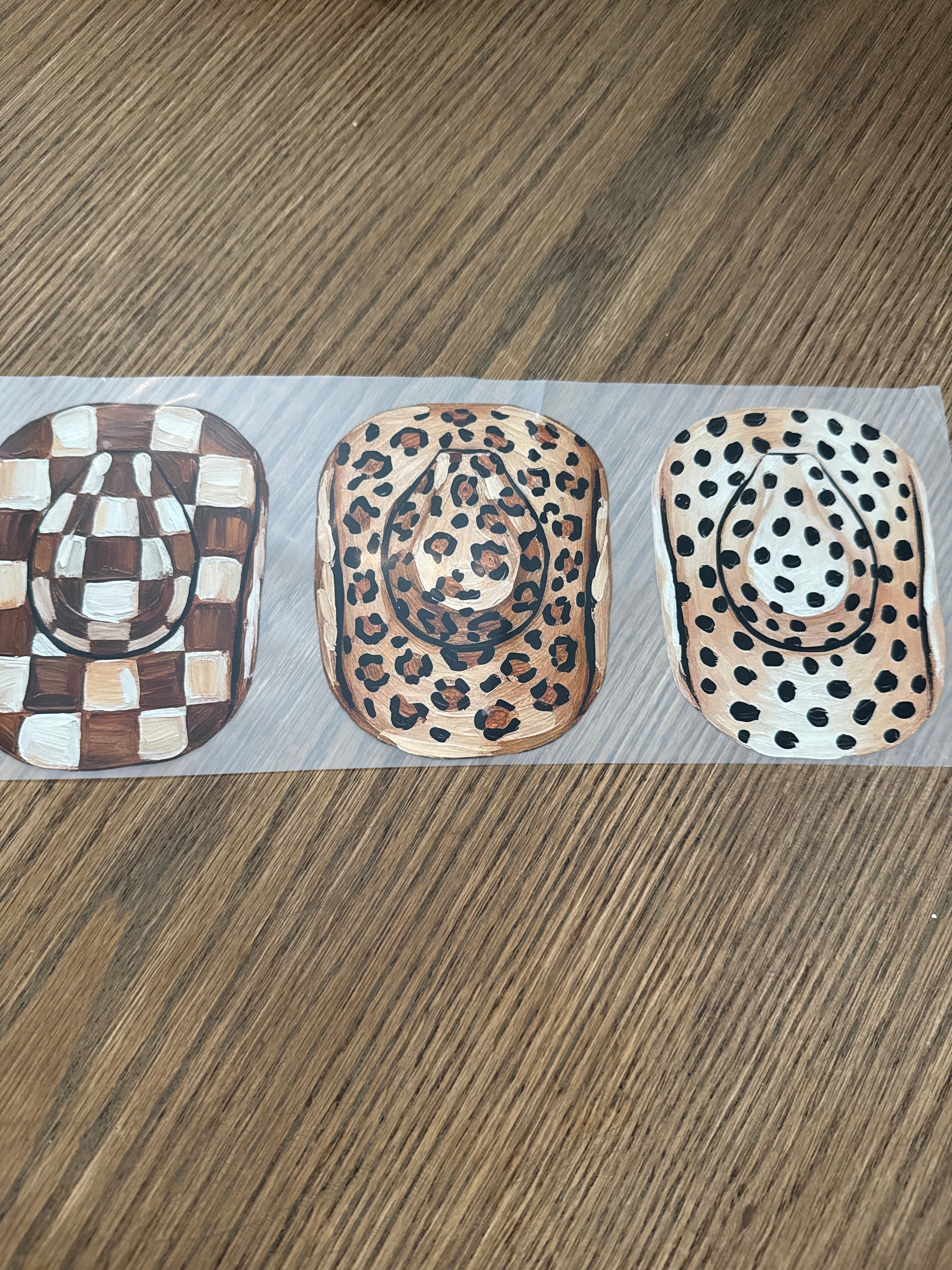 Printed cowboy hats