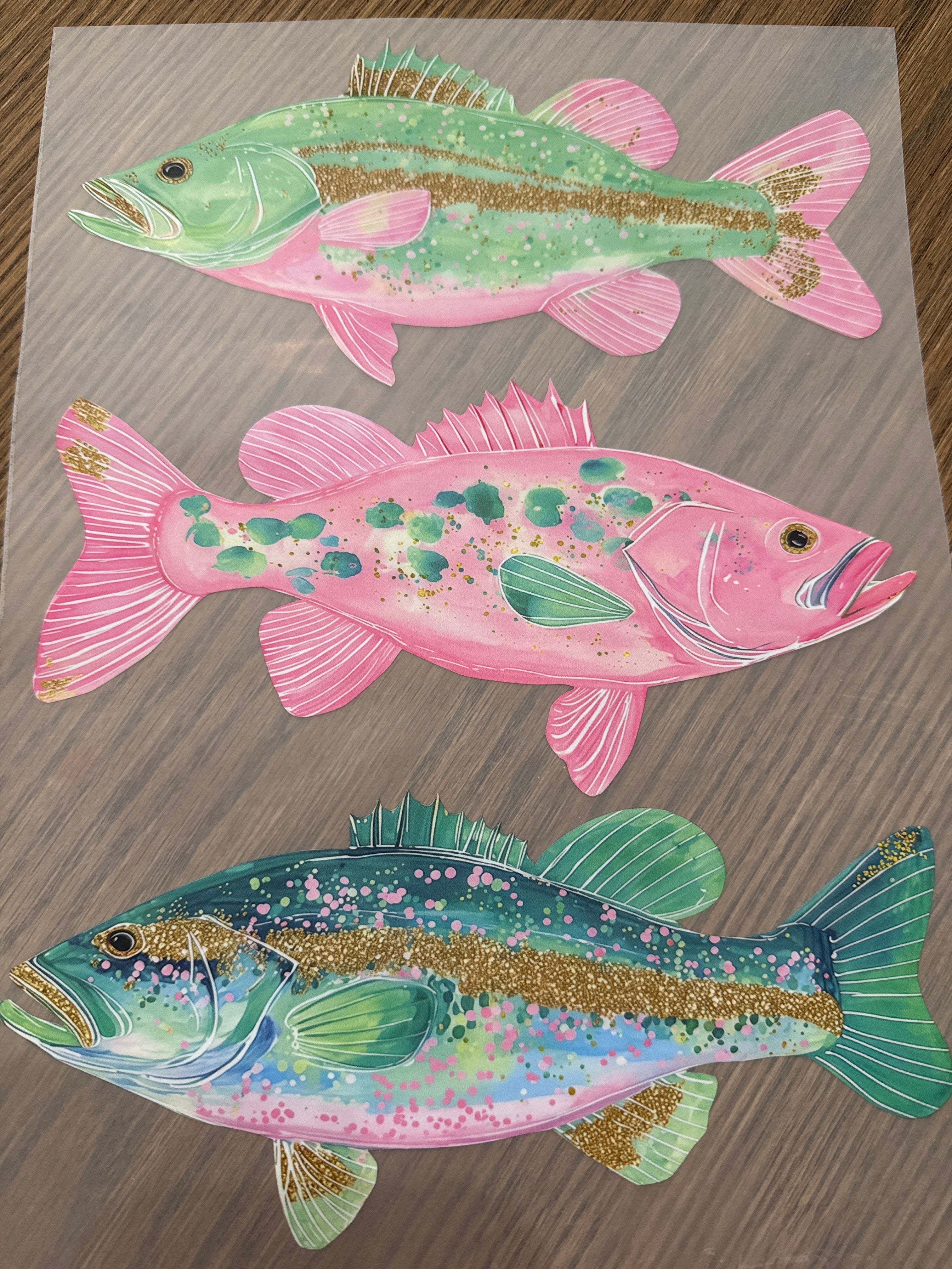 Faux glitter fish