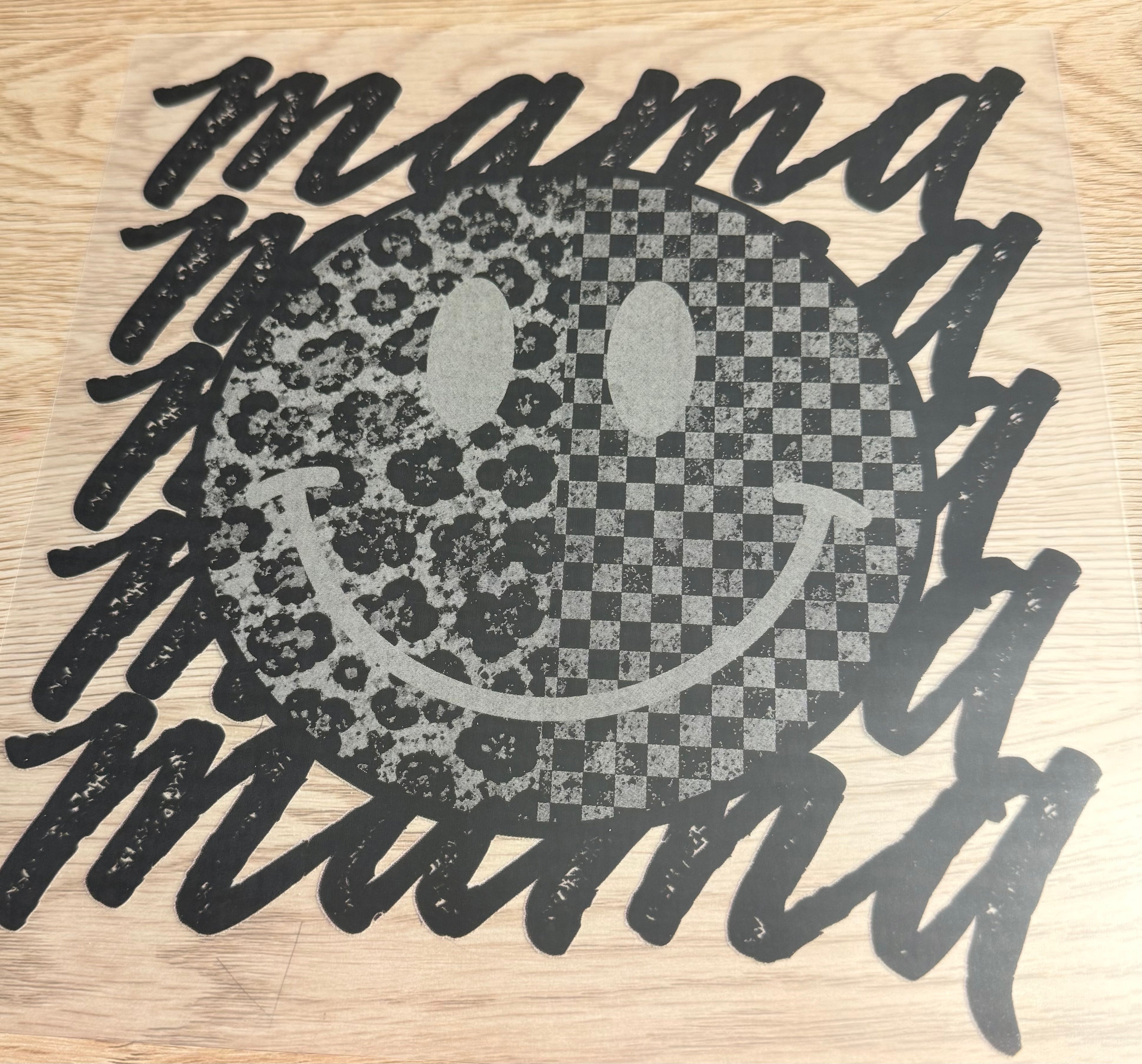 Mama checker/leopard smiley
