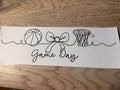 Game day basketball bow