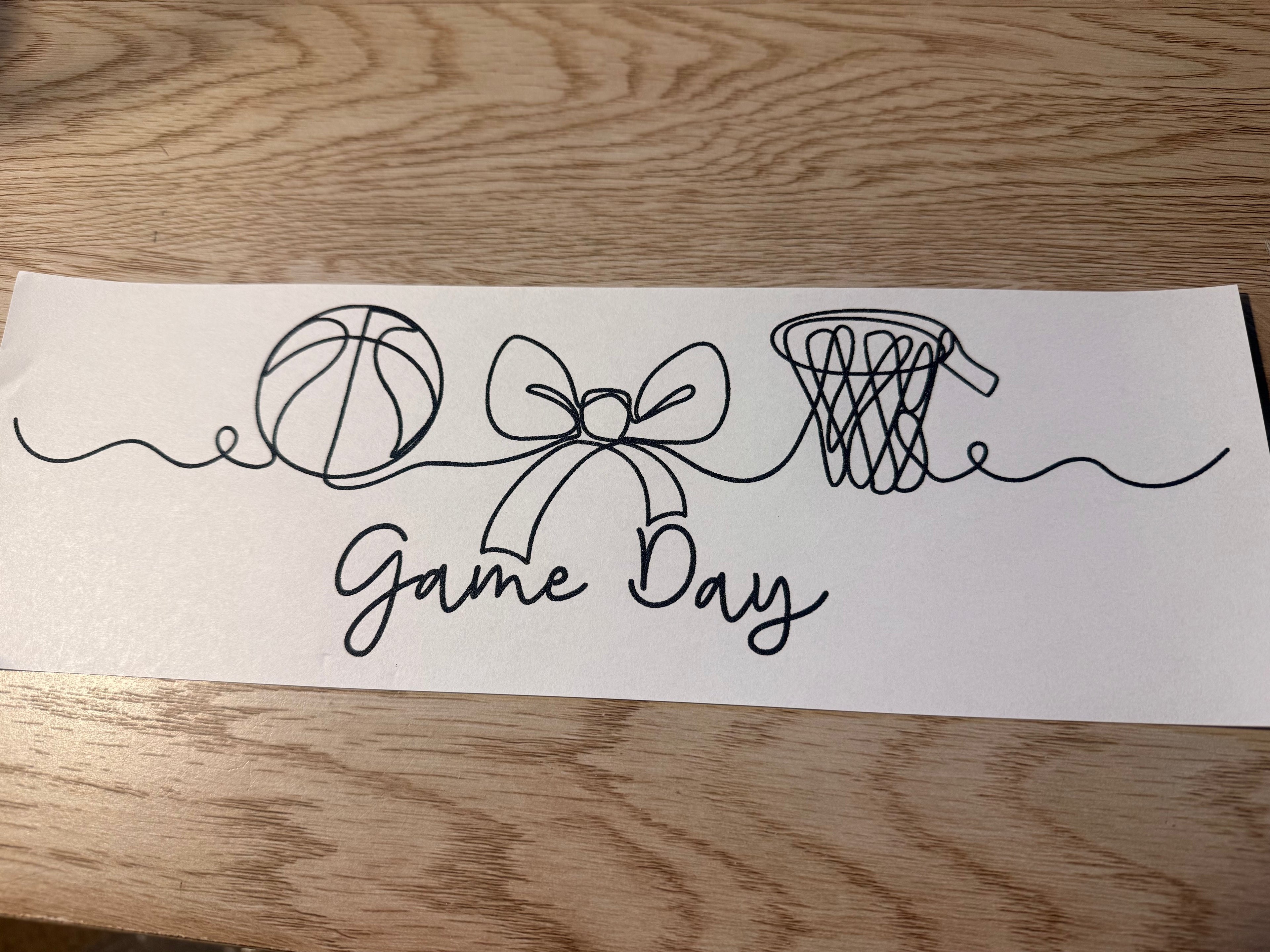 Game day basketball bow