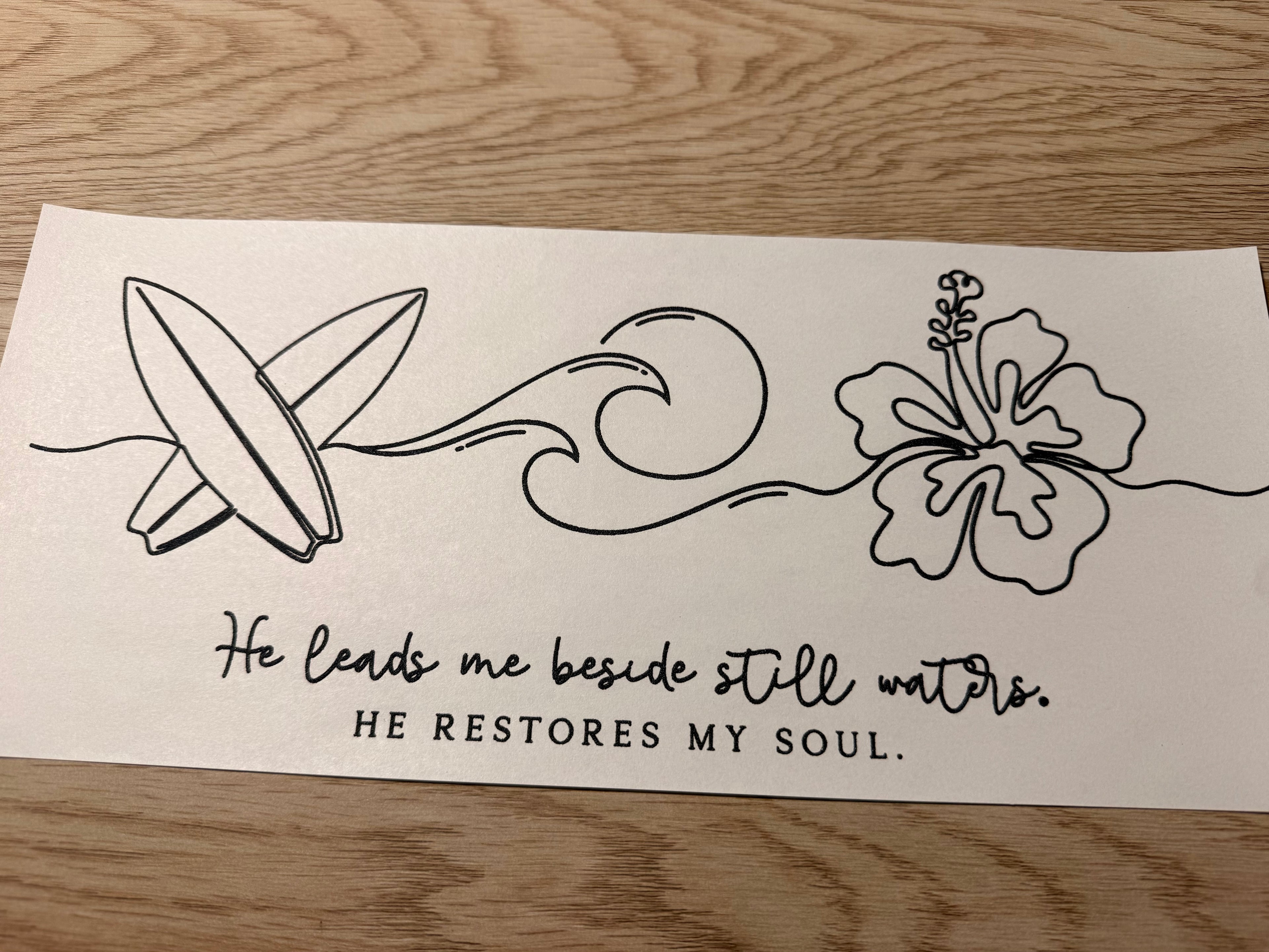 he leads me beside still waters